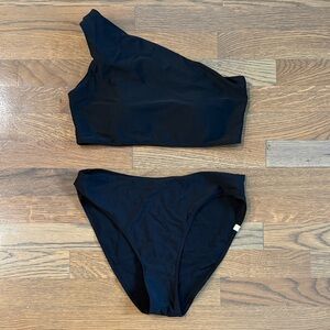 Summersalt Black One-Shoulder Bikini